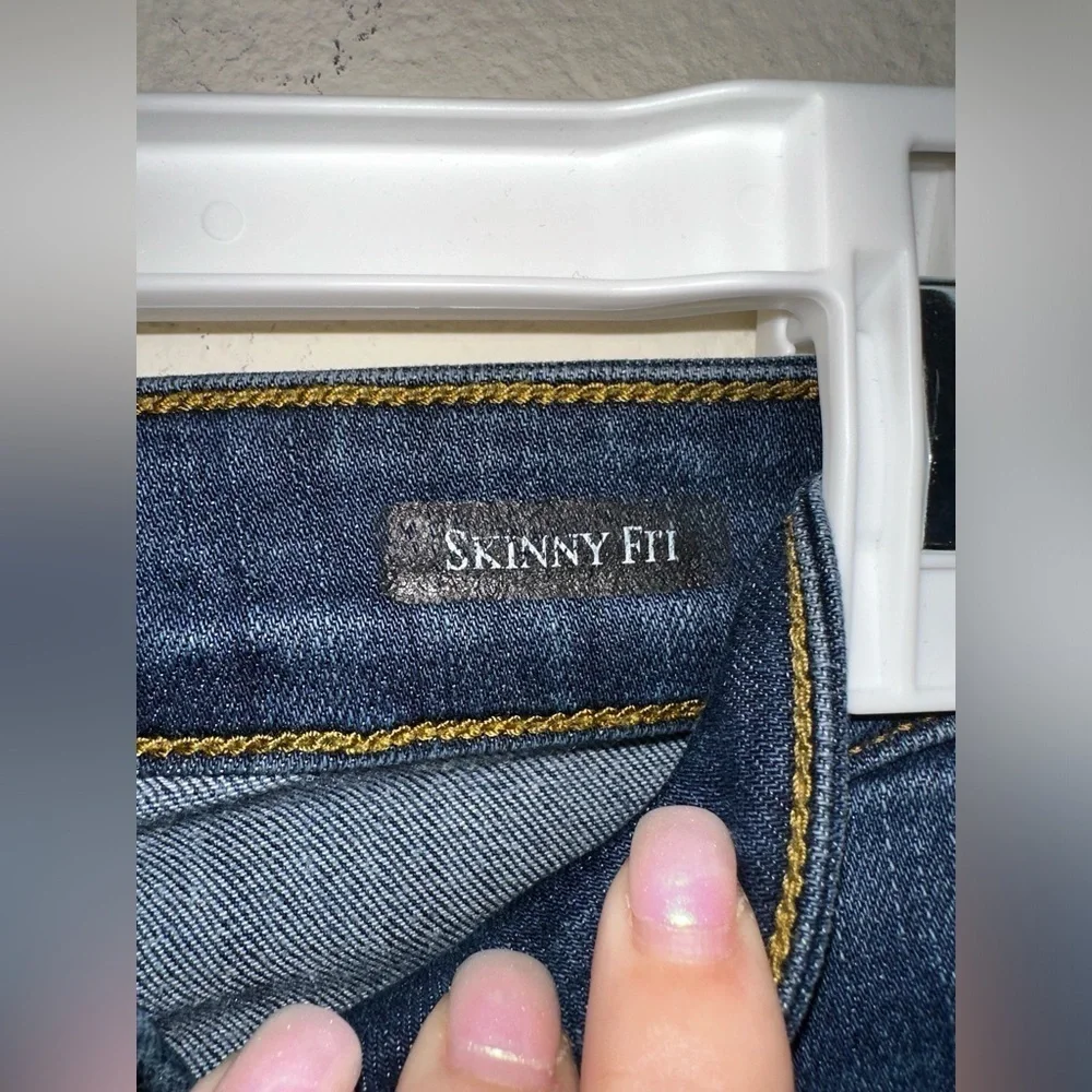 Judy Blue women’s distress high waist button fly skinny fit denim jeans 3 26